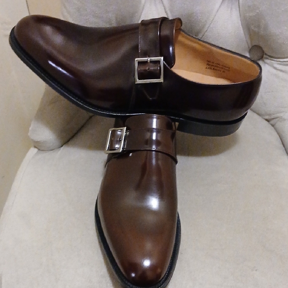 Church's Burgundy Polished Binder Monk Strap Shoes - Picture 11 of 12